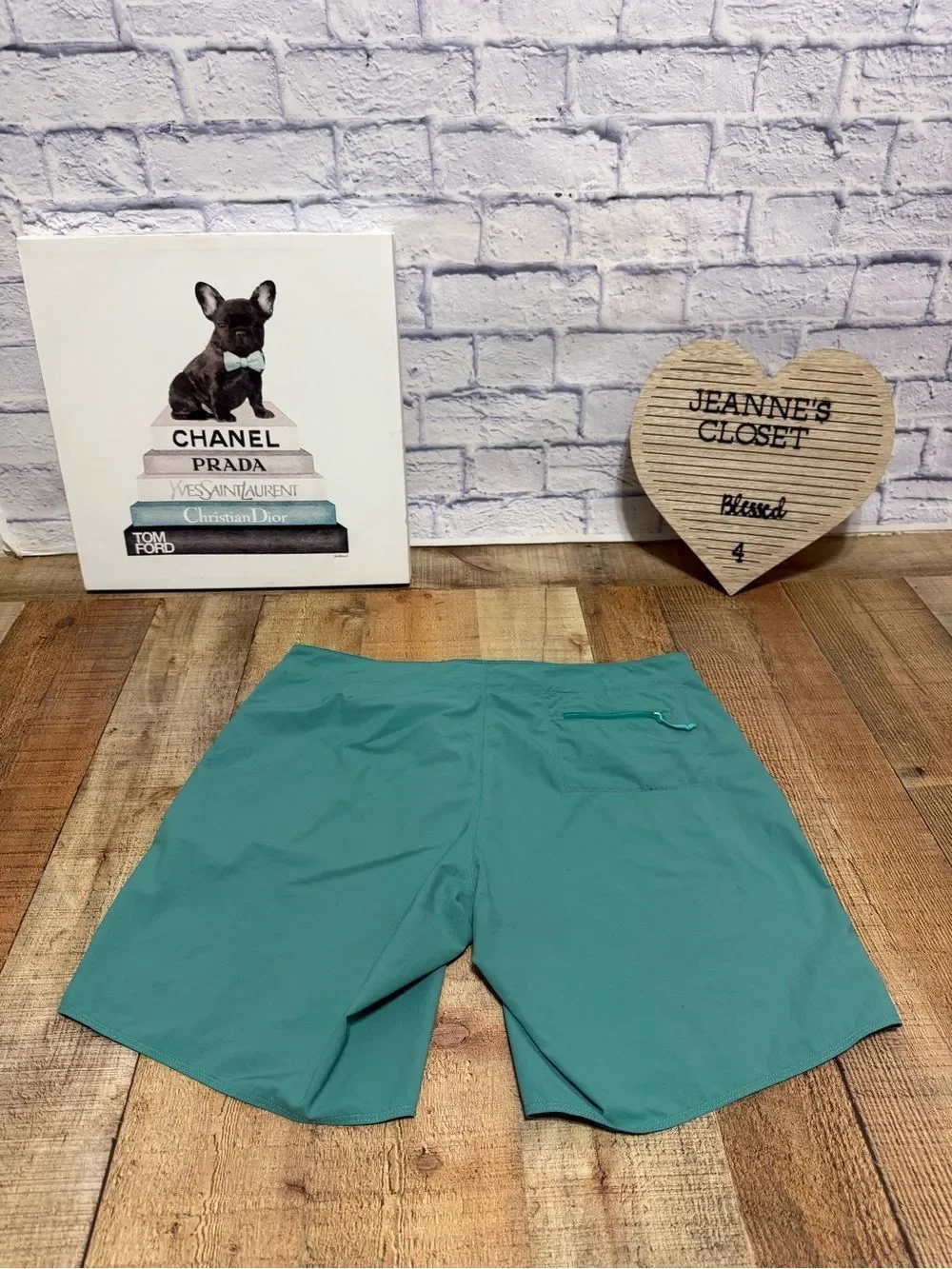 Patagonia Board Shorts Mens 35 Teal Light & Variable Swim Beach Travel